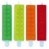 4 Candeline Mattoncini Fluorescenti Cm.10 di Big Party