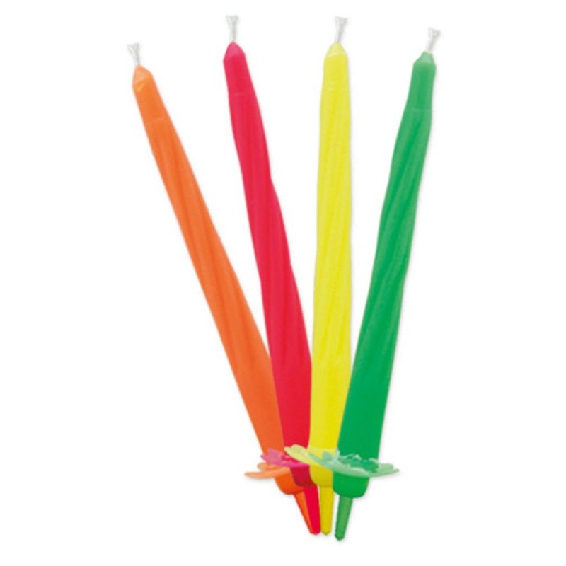 12 Candelina Torta con Supp. Fluor di Big Party