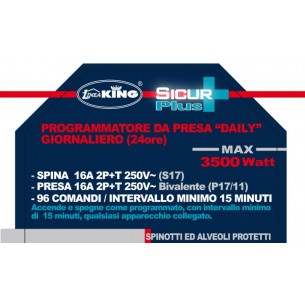 Programmatore da Presa - Spina 16a 2p+T - Presa 16a 2p+T Bivalente di Lotti
