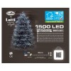 Catena Nastro Minicluster Diametro 6cm Ntl 1500 Led Bianco 5mm Controller 8g Timer Trasformatore Esterno Cavo Verde 4+30,5m