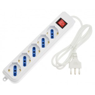 Presa Multipla 5 Posti Universal Spina 16a 2p+T - 5 Prese 16a 2p+T di Lotti