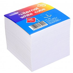 Cubo 9x9x9cm 800 Fogli Bianchi Semplici (Non Adesivi) di Iternet