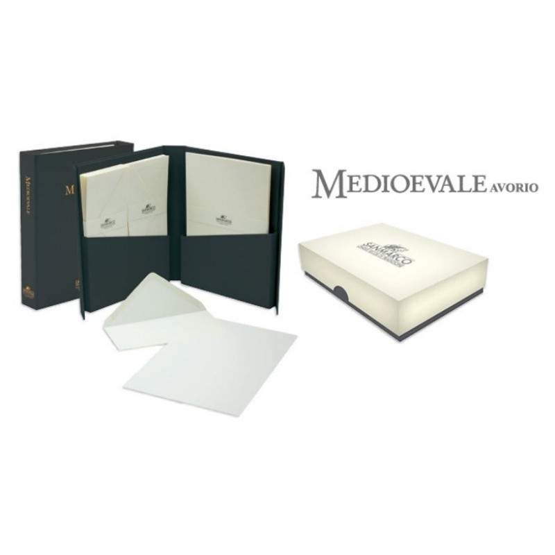 Medioevale Avorio Scatola 50/50 F.To 12x18 206 Doppio di Toscana Carte Pregiate Srl