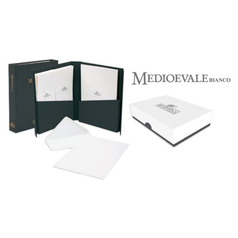 Medioevale Bianco Scatola 50/50 F.To 12x18 206 Doppio di Toscana Carte Pregiate Srl