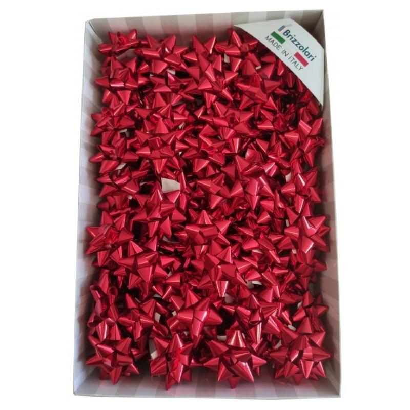 3170 - 100 Stelle 6870 Mm 14 - Stelle Metal Opache Rosse di Brizzolari