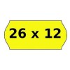 Rotolino Etichette Prezzi Permanente ad Onda 26x12 Fluo Giallo di Rotolificio Pugliese Srl