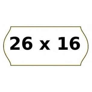 Rotolino Etichette Prezzi ad Onda Permanente 26x16 Bianco di Rotolificio Pugliese Srl