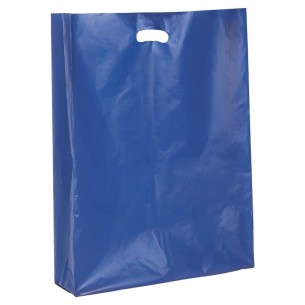 Borsa Manico Fagiolo Pe-Ld Blu 25+5+5x45 10 Kg di Futura Bioplast Srl