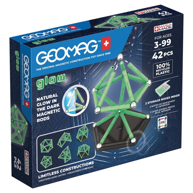 Glow Recycled 42 Pcs di Geomag