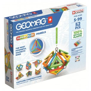 Supercolor Panels Recycled 52 Pcs di Geomag