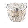 Base per Albero in Metallo e Vimini Grande con Sacco in Tessuto per Riempimento Pesi 39x39xh.31 Cm di Mercury Srl