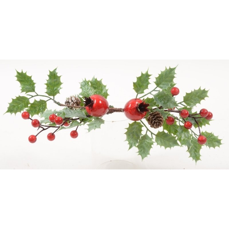 Decorazione Natalizia Melograno 40x8xh.16 Cm. di Mercury Srl