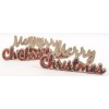 Scritta Christmas ''Tartan'' in Legno 39x5xh.17,5cm Assortita di Mercury Srl