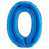 Palloncino Mylar 14'' (35cm) Numero 0 Blue di Grabo Srl