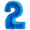 Palloncino Mylar 14'' (35cm) Numero 2 Blue di Grabo Srl