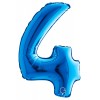 Palloncino Mylar 14'' (35cm) Numero 4 Blue di Grabo Srl