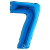 Palloncino Mylar 14'' (35cm) Numero 7 Blue di Grabo Srl