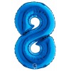 Palloncino Mylar 14'' (35cm) Numero 8 Blue di Grabo Srl