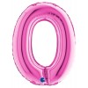 Palloncino Mylar 14'' (35cm) Numero 0 Fuxia di Grabo Srl