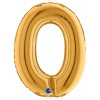 Palloncino Mylar 14'' (35cm) Numero 0 Gold (Oro) di Grabo Srl