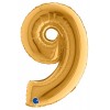 Palloncino Mylar 14'' (35cm) Numero 9 Gold (Oro) di Grabo Srl