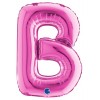 Palloncino Mylar 14'' (35cm) Lettera B Fuxia di Grabo Srl