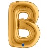 Palloncino Mylar 14'' (35cm) Lettera B Gold (Oro) di Grabo Srl
