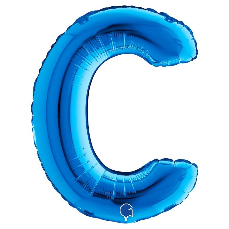 Palloncino Mylar 14'' (35cm) Lettera C Blue di Grabo Srl