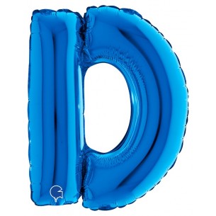 Palloncino Mylar 14'' (35cm) Lettera D Blue di Grabo Srl