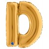 Palloncino Mylar 14'' (35cm) Lettera D Gold (Oro) di Grabo Srl