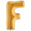 Palloncino Mylar 14'' (35cm) Lettera F Gold (Oro) di Grabo Srl