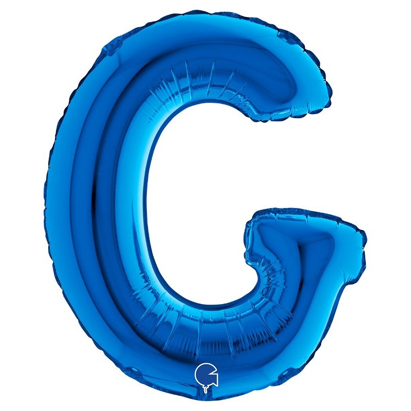 Palloncino Mylar 14'' (35cm) Lettera G Blue di Grabo Srl