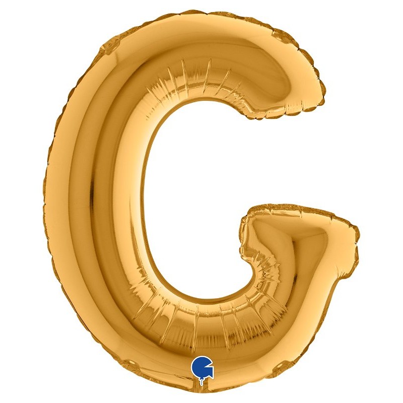 Palloncino Mylar 14'' (35cm) Lettera G Gold (Oro) di Grabo Srl