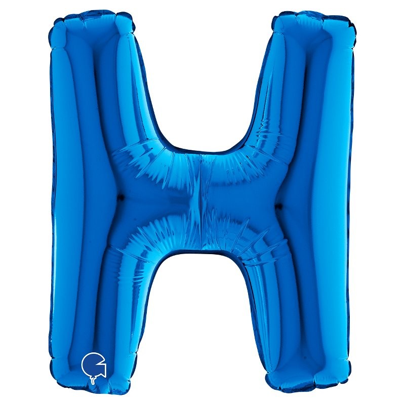 Palloncino Mylar 14'' (35cm) Lettera H Blue di Grabo Srl