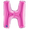 Palloncino Mylar 14'' (35cm) Lettera H Fuxia di Grabo Srl