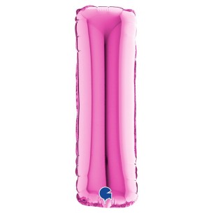 Palloncino Mylar 14'' (35cm) Lettera i Fuxia di Grabo Srl