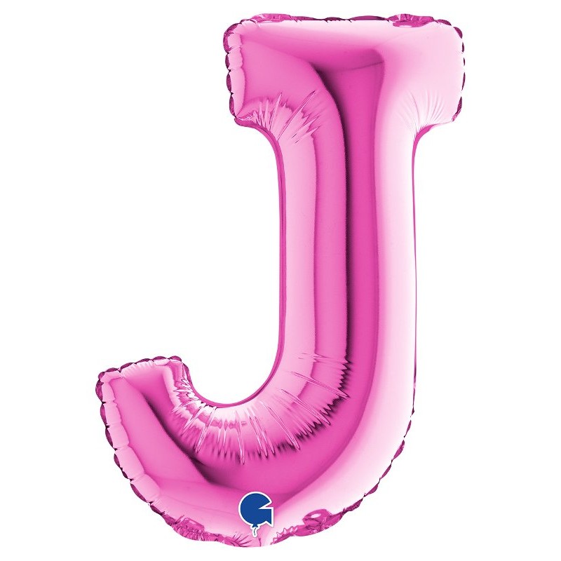 Palloncino Mylar 14'' (35cm) Lettera J Fuxia di Grabo Srl