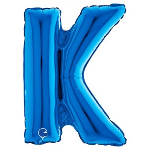 Palloncino Mylar 14'' (35cm) Lettera K Blue di Grabo Srl