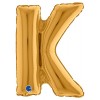 Palloncino Mylar 14'' (35cm) Lettera K Gold (Oro) di Grabo Srl