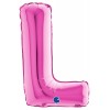 Palloncino Mylar 14'' (35cm) Lettera L Fuxia di Grabo Srl