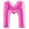 Palloncino Mylar 14'' (35cm) Lettera M Fuxia di Grabo Srl