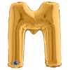 Palloncino Mylar 14'' (35cm) Lettera M Gold (Oro) di Grabo Srl