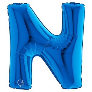 Palloncino Mylar 14'' (35cm) Lettera N Blue di Grabo Srl