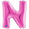 Palloncino Mylar 14'' (35cm) Lettera N Fuxia di Grabo Srl