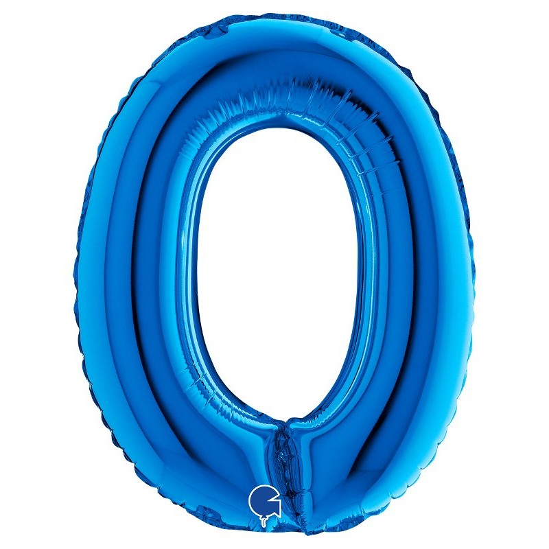 Palloncino Mylar 14'' (35cm) Lettera O Blue di Grabo Srl