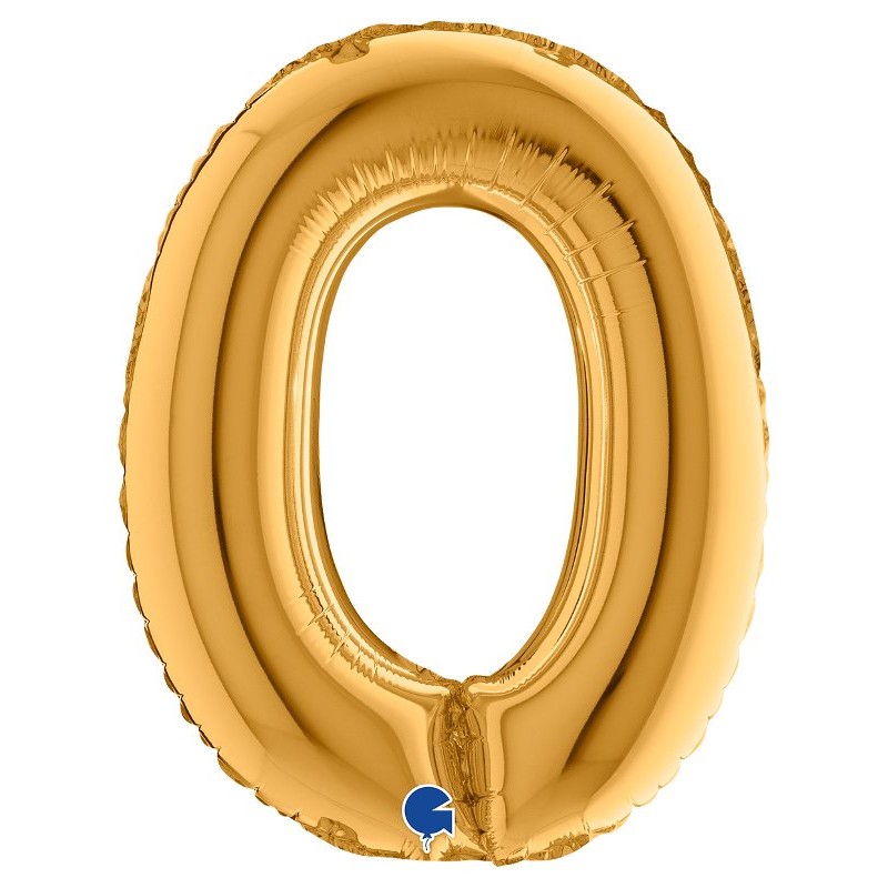 Palloncino Mylar 14'' (35cm) Lettera O Gold (Oro) di Grabo Srl