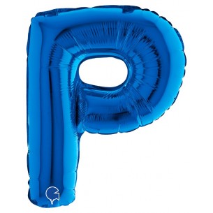 Palloncino Mylar 14'' (35cm) Lettera P Blue di Grabo Srl