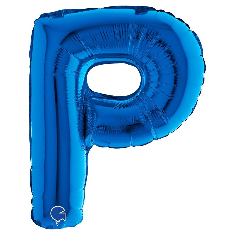 Palloncino Mylar 14'' (35cm) Lettera P Blue di Grabo Srl