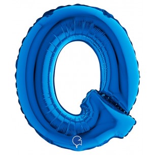 Palloncino Mylar 14'' (35cm) Lettera Q Blue di Grabo Srl