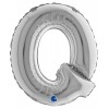 Palloncino Mylar 14'' (35cm) Lettera Q Silver (Argento) di Grabo Srl